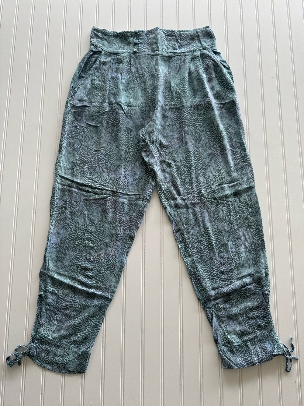 Khush High Rise Wide Leg Tie-Hem Pants Size Large